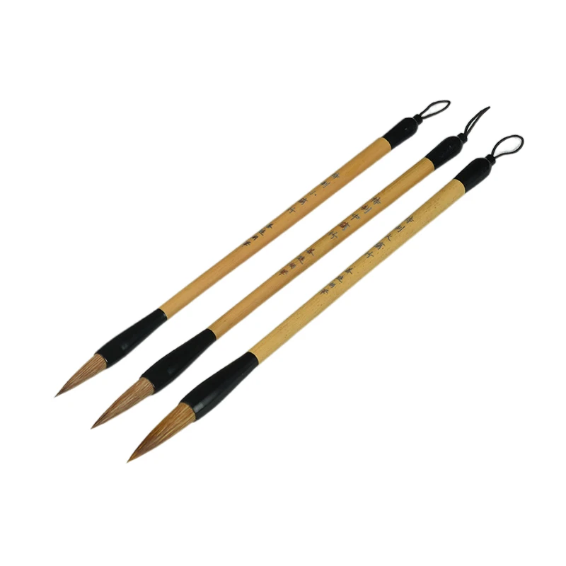 Chinese Calligraphy Brush Set Weasel Hair Brush Seal Script Regular Script Practice Brush Pen Beginners Student Writing Supplies