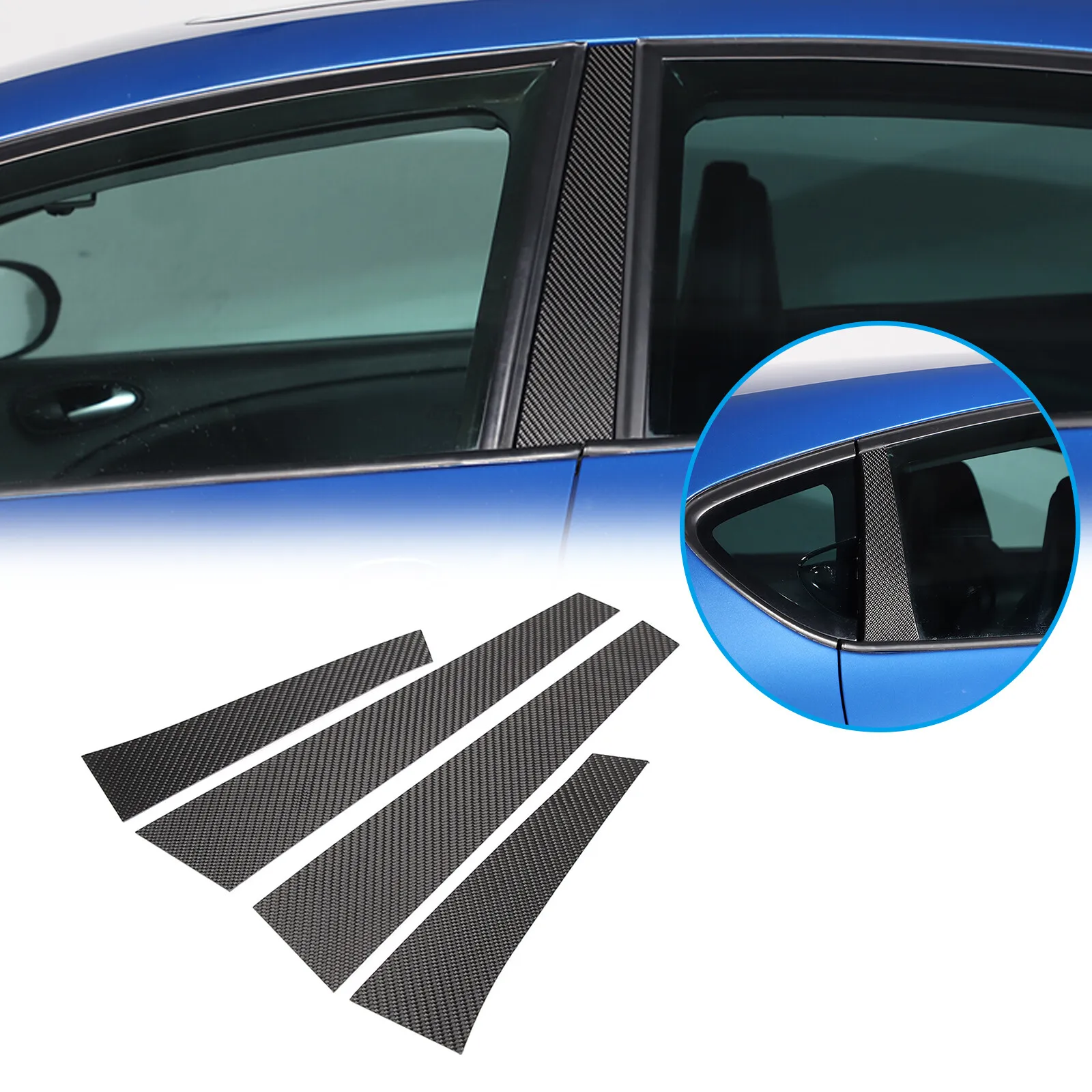 

4 шт. накладок из карбона на стойки B и C для окон и дверей автомобиля SEAT Leon MK2 2005-2012, аксессуары для SEAT Altea