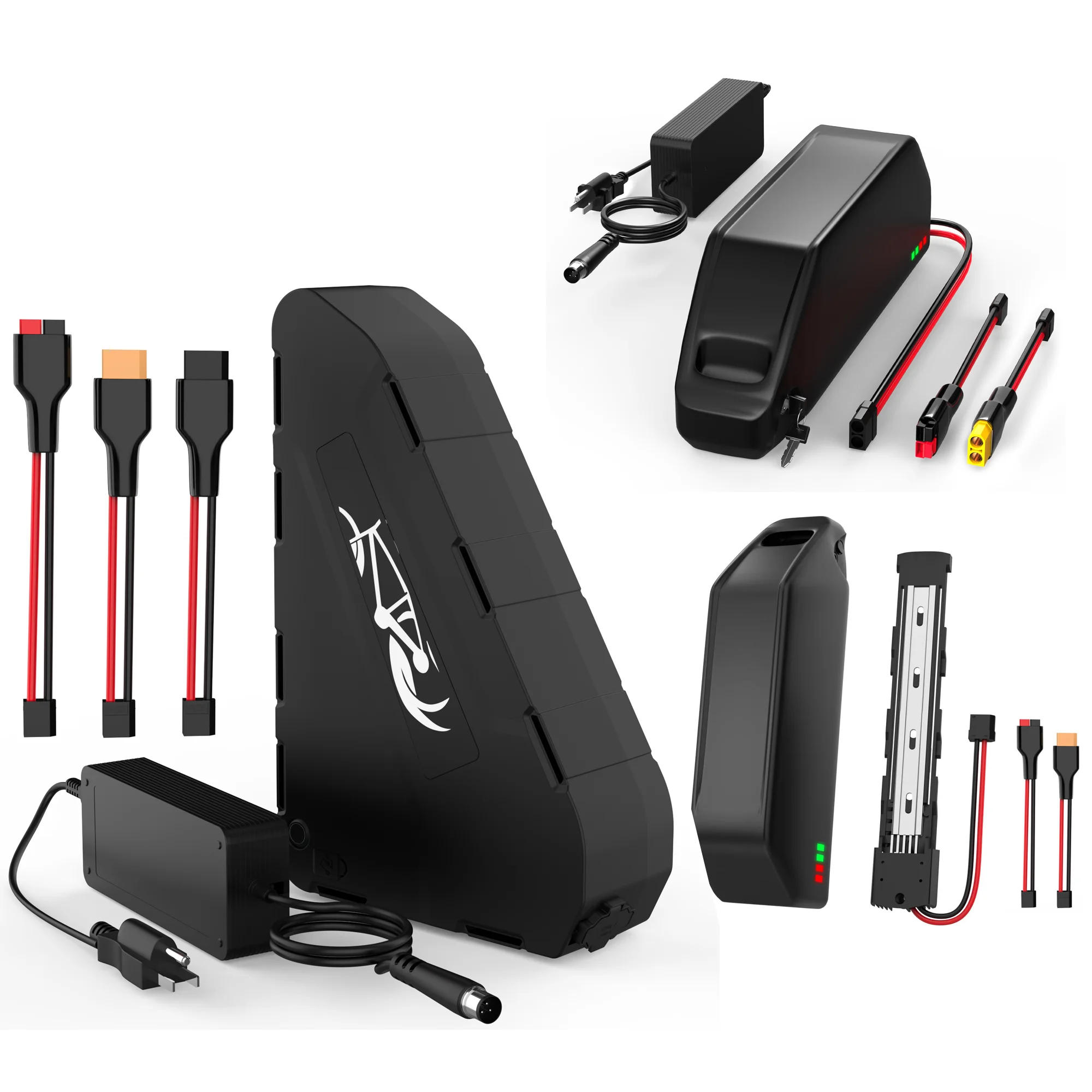 72V 20Ah 52V 25Ah 30Ah EBbike Hailong Triangle Battery Cells 21700 2000W-5700W Motor with fast charger