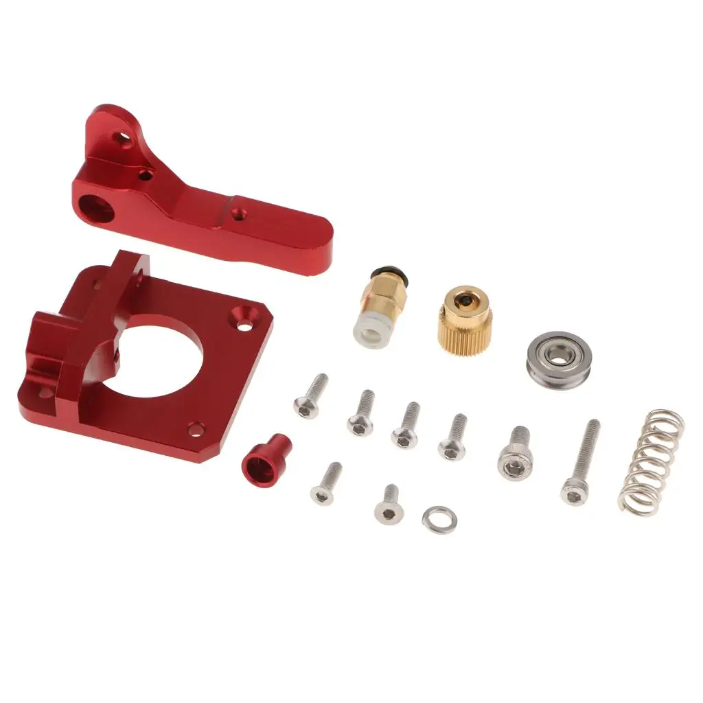 3D Printer MK8 Extruder Left Hand Aluminum Drive Feed Kit Metal Upgrade for 1.75mm Filament Use