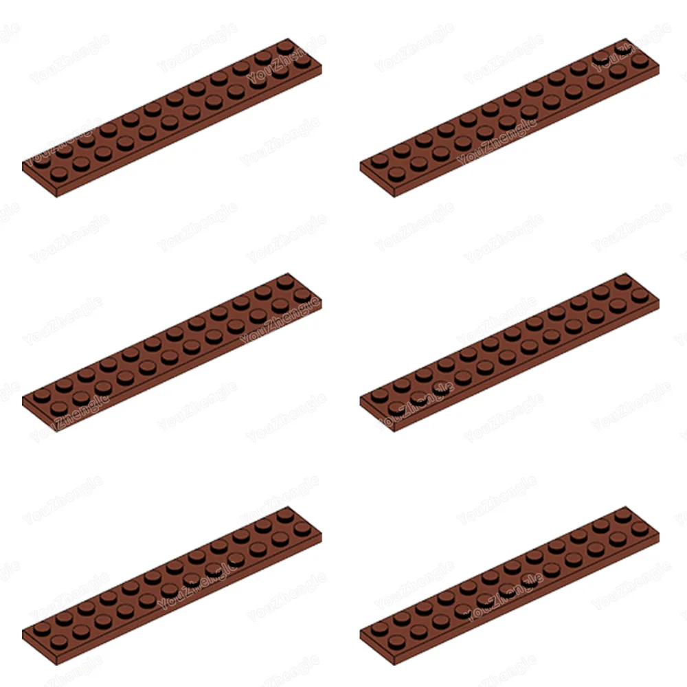 2445 Building Block Base Plate 2x12 Parts Assembly MOC Figures WW2 Street Scene Mecha Gear Scene Match Model Parts Gifts DIY Toy