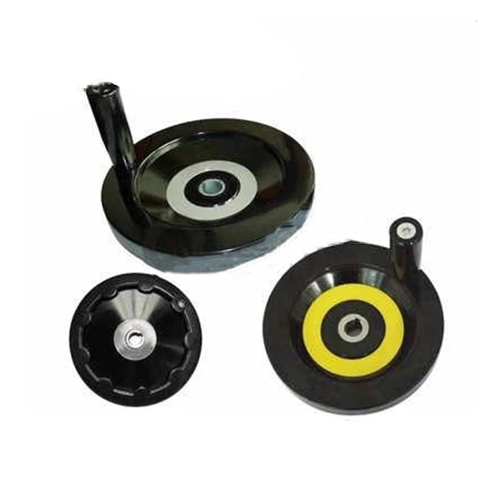 1-2Pc Full Spoke Handwheel Handle M8-M22 Plastic Handwheel with Keyway Lathe Milling Machine Hand Wheel Machine Accessories Tool