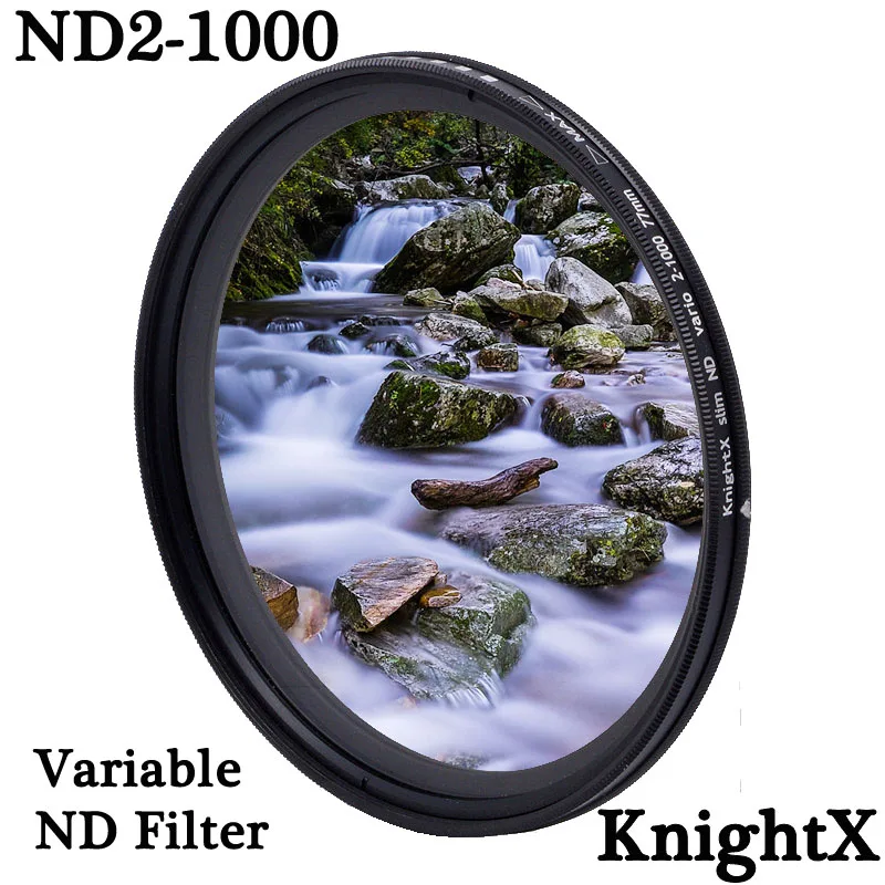 KnightX Verstelbare ND Filter Neutrale Dichtheid Camera Lens Filter accessoires 52mm 67mm 77mm Voor Canon Sony a6000