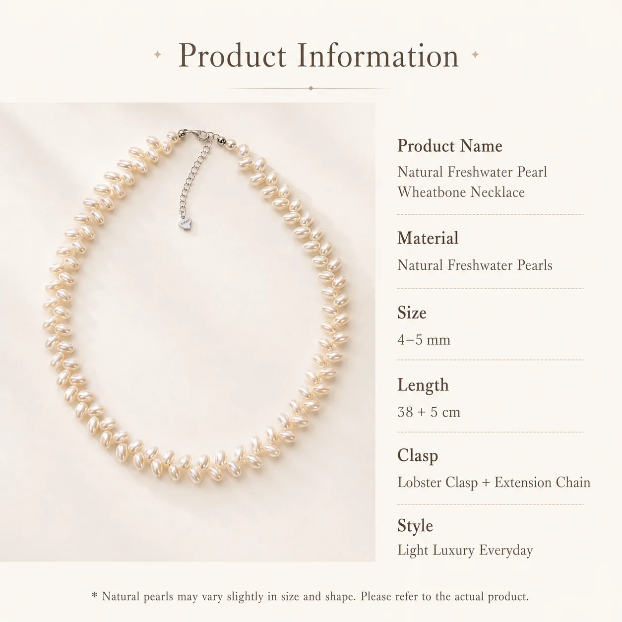 Natural Cultured Freshwater Pe - Pearl Choker Necklace Vintage recension och pris