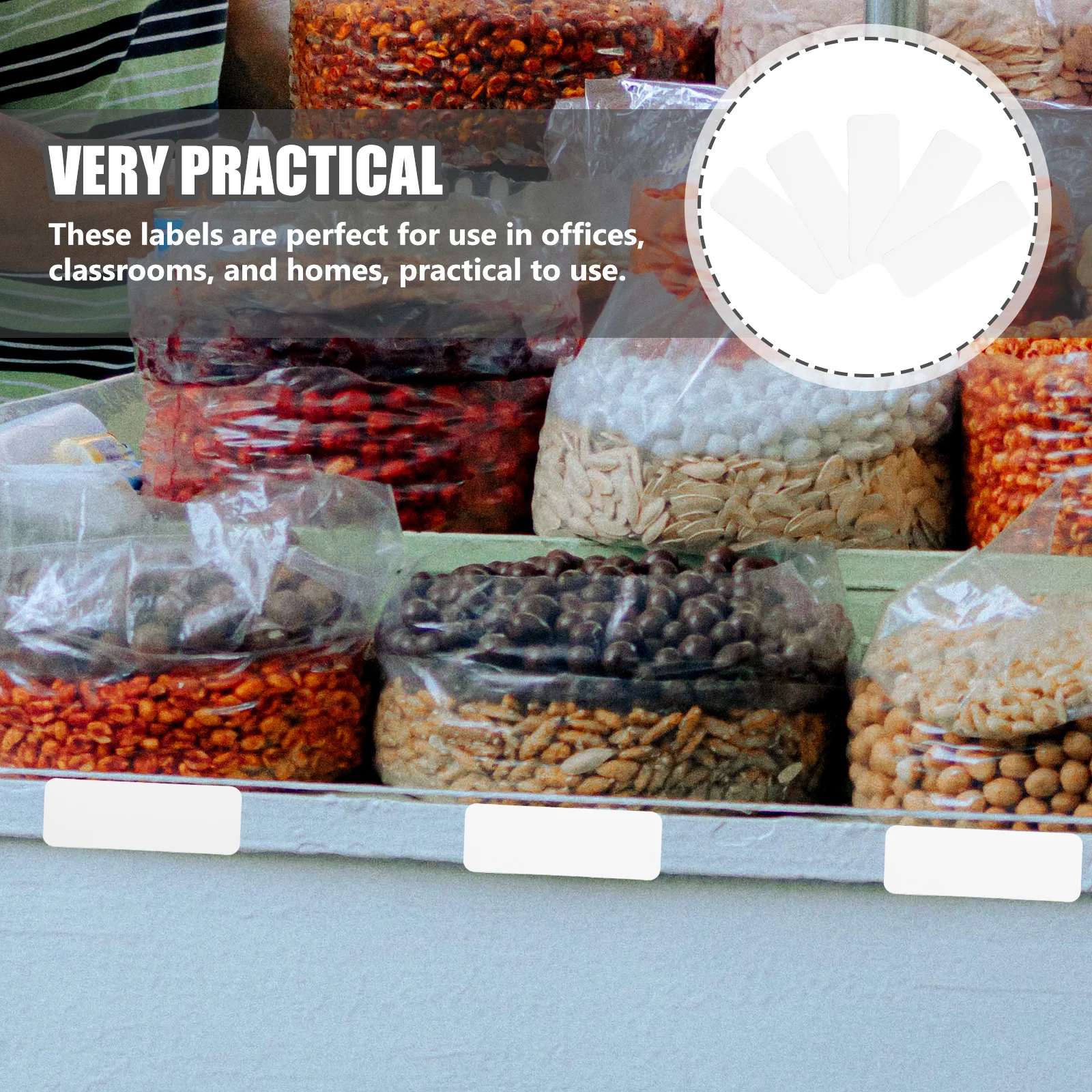 

54Pcs Whiteboard Labels Magnetic Dry Erase Label Strips Writable Reusable Office School Home Organization Copper Coated Flexible