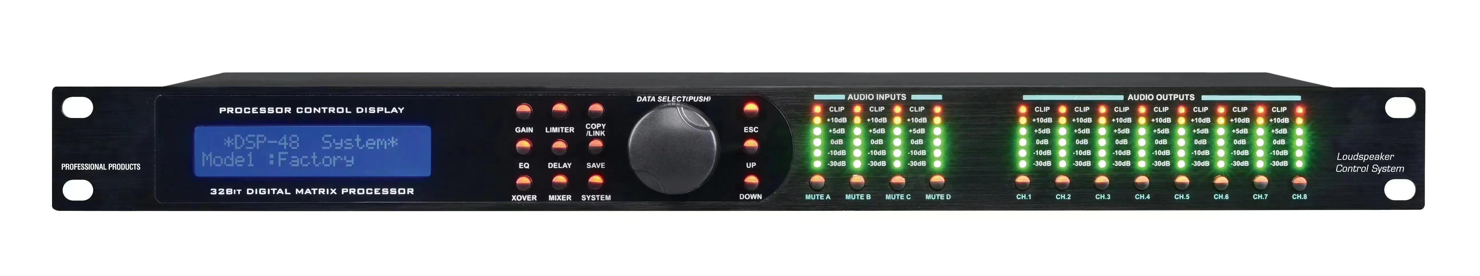 DP2  2 In 4 Out Audio Processor Drive Rack  Driverack  PA Processor Audio Dsp Digital Audio Speaker Management Processor