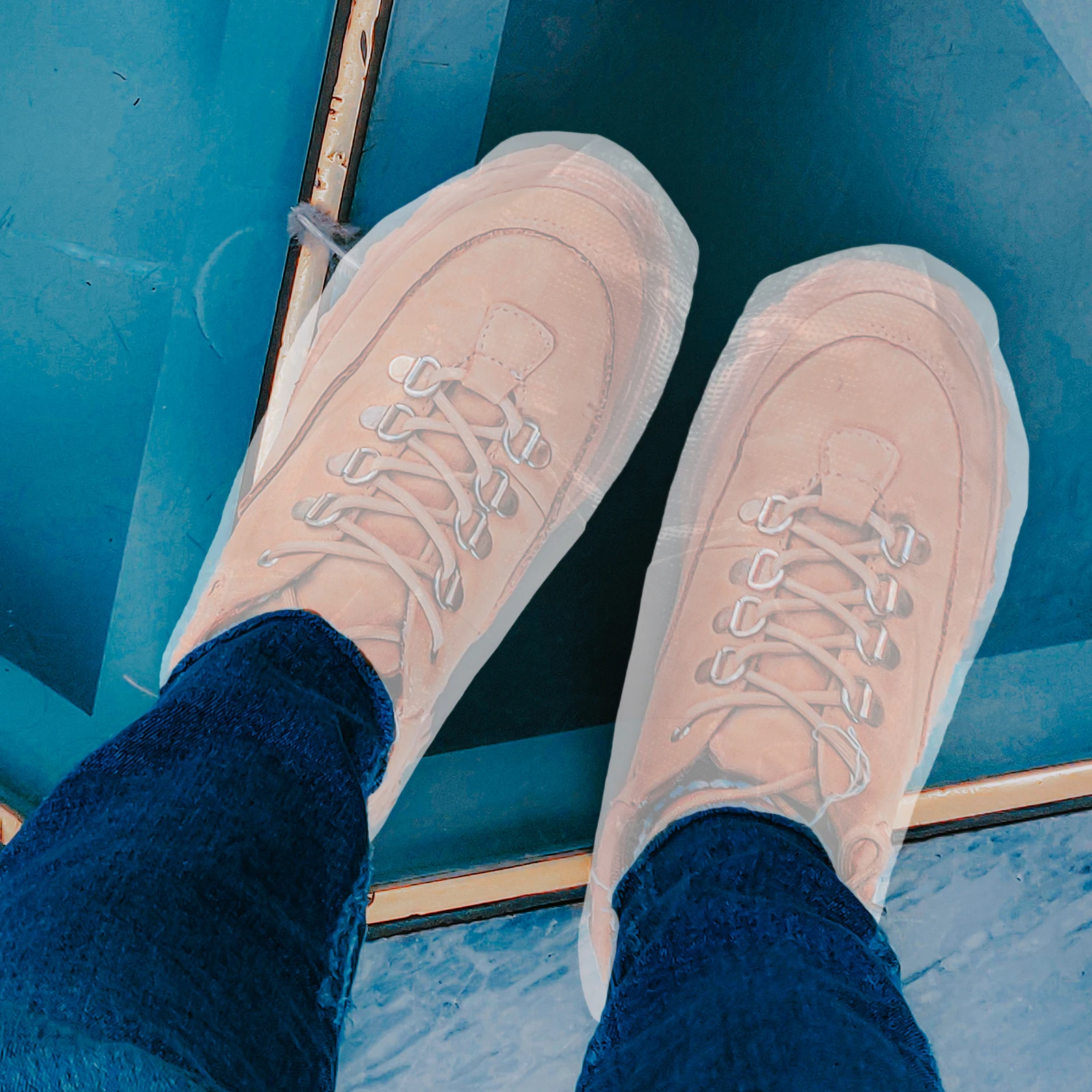 

10pcs Waterproof Shoe Covers Thickened Pe Disposable Overshoes For Outdoor Rain Mud Protection Mid-Calf Boot Covers Portable