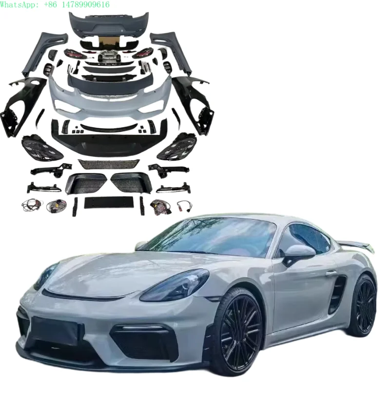 Customizable OEM Body KitsNew For  987-981 Upgraded 982 718 For Style Front Lip Fog Light Bumper Fenders Headlights Tailli