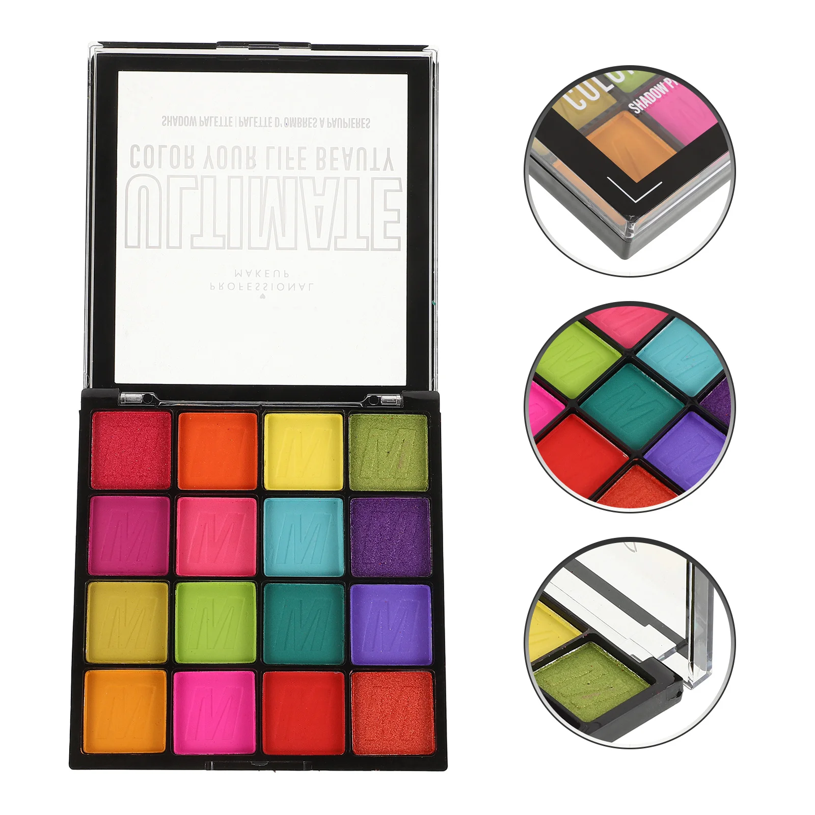 พาเลทอายแชโดว์ 16 สี กันน้ำ เนื้อแมท กลิตเตอร์ ประกายมุก สีสันสดใส สำหรับเทศกาลฮาโลวีน