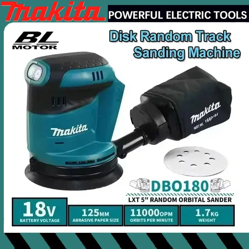 

Аккумуляторная эксцентриковая шлифовальная машина Makita 18В (без аккумулятора и зарядного устройства) для шлифовки дерева, шпатлевки и полировки