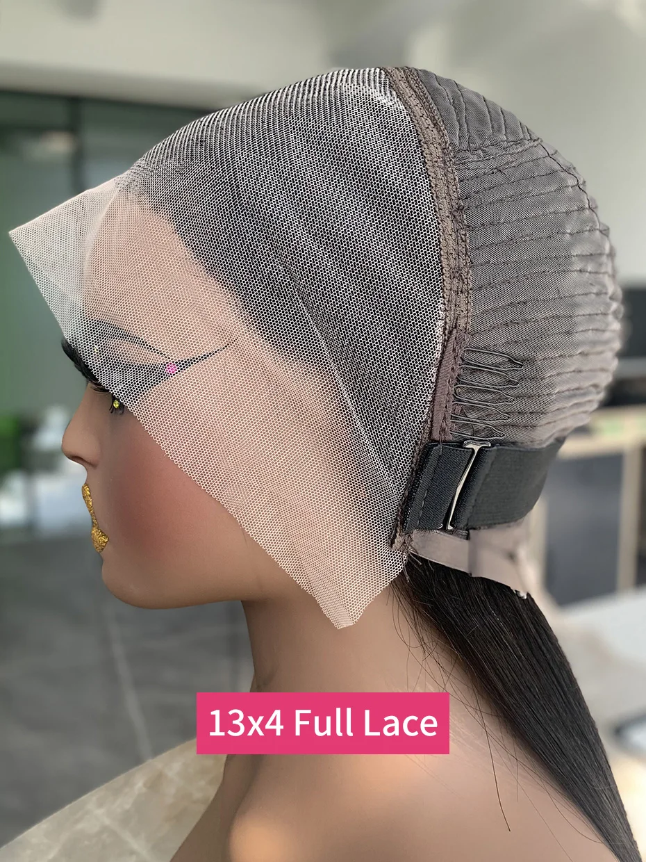 密度250 13x4 13x6レースフロントウィッグ人毛26インチベトナム産シルキーボーンストレートボブレースクロージャー人毛フロントウィッグ