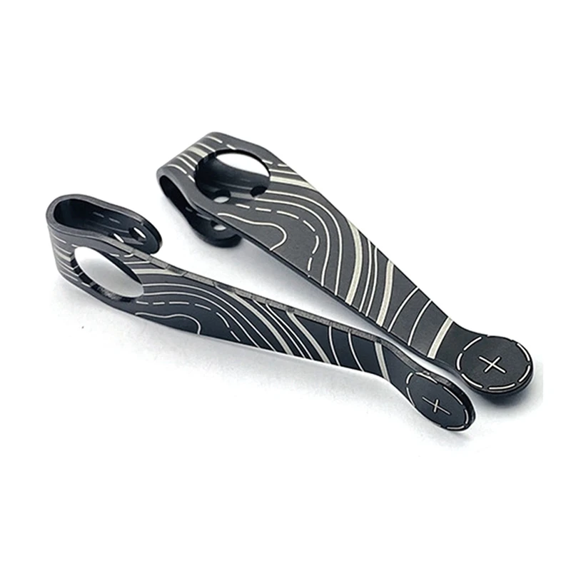 PORK-CUSTOM Hand Made ไทเทเนียมลึกพกพาคลิปสําหรับมีด Spyderco ทําจากไทเทเนียม 6Al-4V