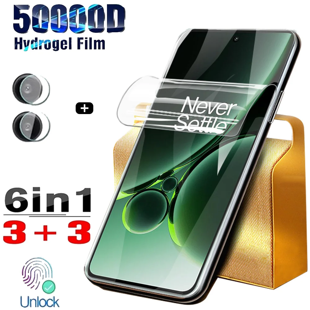 Pelicula Hidrogel For Oneplus Nord 3 5G Screen Protector Film One plus Nord 3 Hydrogel Film Oneplus 11 10 9 Pro Soft Front Film & Camera Lens Movie Oneplus Nord3 Curved Surface Phone Protective Film