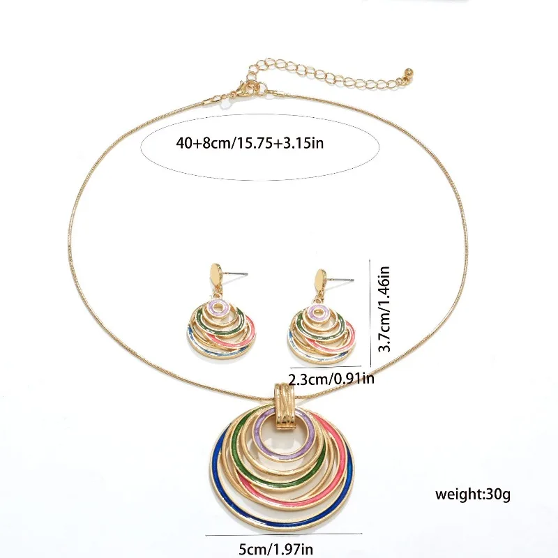 أزياء، شخصية، مكانة، أقراط متدلية على شكل دائرة مجوفة من المينا الإبداعية، مجموعة نسائية #5
