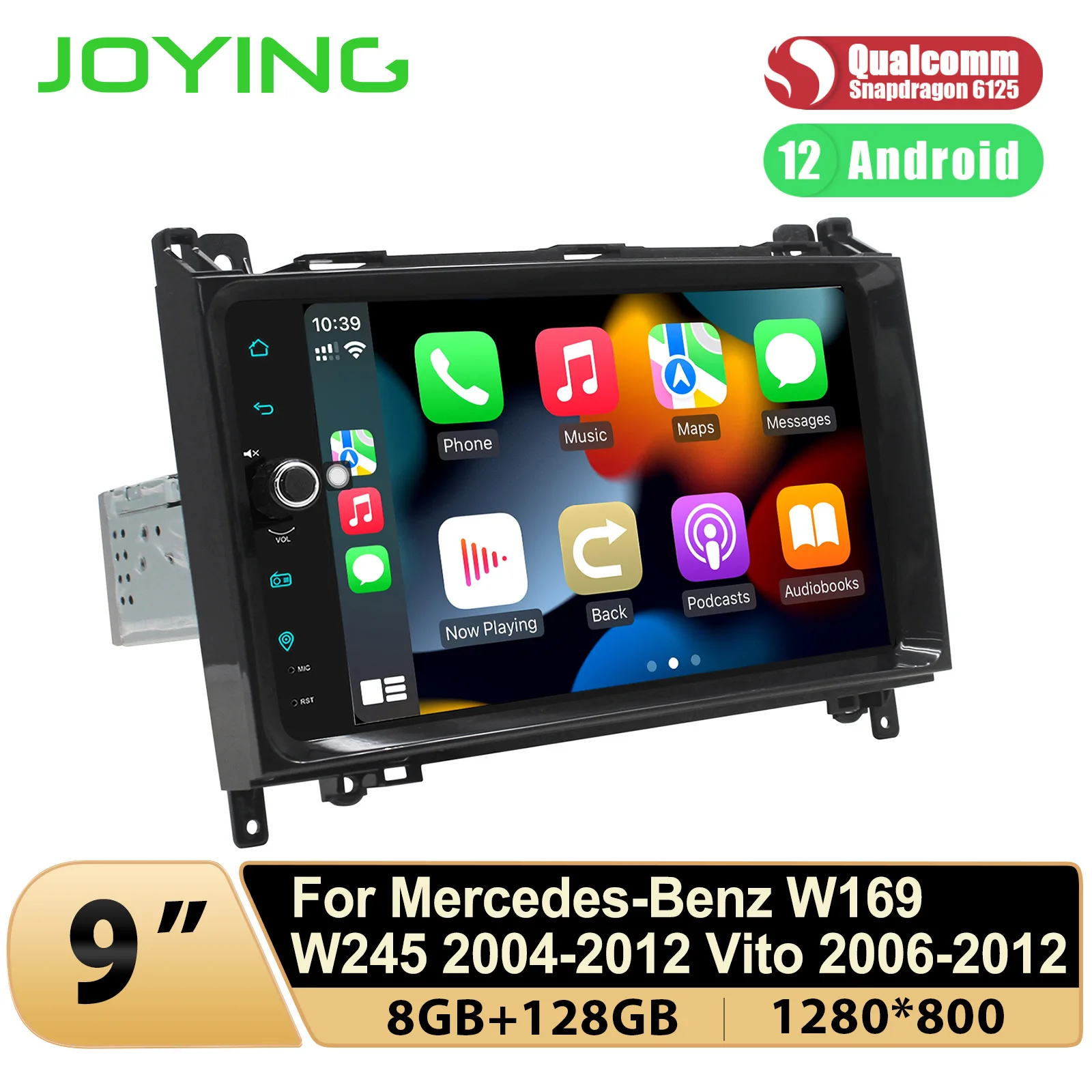 Joying 9"Upgrade Car Radio Stereo Head Unit Multimedia Player For Mercedes-Benz W169 W245 B200 Vito 2004-2012 Plug and Play .