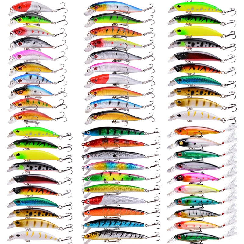 3/5/8PCS Random Fishing Lure Set Fishing Wobble Set Mini Crank Fishing Lure Artificial Bait Kit Minnow Fishing Accessories