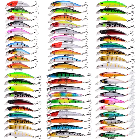 3/5/8PCS Random Fishing Lure Set Fishing Wobble Set Mini Crank Fishing Lure Artificial Bait Kit Minnow Fishing Accessories