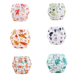 Baby Diapers Reusable Cloth Nappies Waterproof Newborn Cotton Diaper Cover for Children Training Pants Potty Underwear