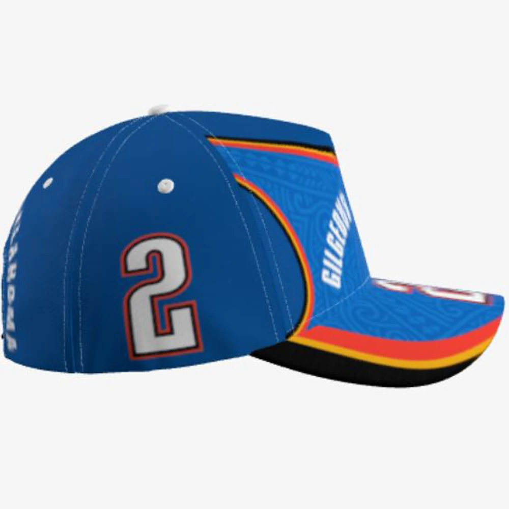 أمريكا أوكلاهوما قبعة بيسبول مخصص اسم رقم فريق Gilgeous قبعة البلد السفر الأمة الولايات المتحدة العلم القبعات