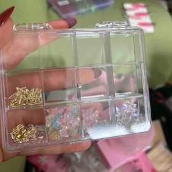 (11.2*8.5*15CM)Empty Clear Plastic Organizer Box 12grids Rhinestones Container Beads Clear Storage Box Plastic Container Tool*