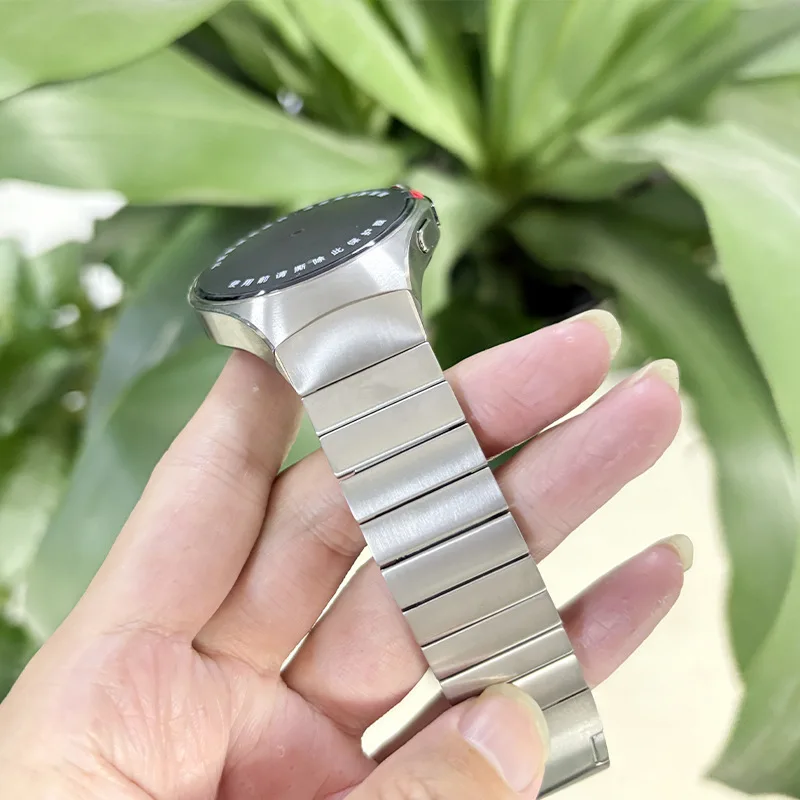 Original Luxury Titanium Strap for Huawei Watch 5 46MM No Gaps Metal Band for Huawei Watch 5 46mm Business Quick Release Band