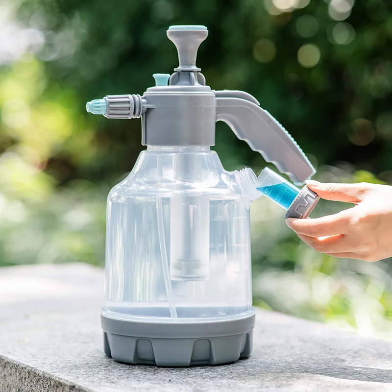 3L large capacity pressure sprayer with measuring cup, transparent gardening tool sprayer, household garden green plant watering