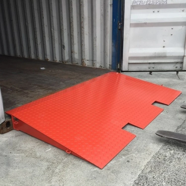 6500 kg loading capacity Heavy forklift loading chain and unloading steel container loading ramp