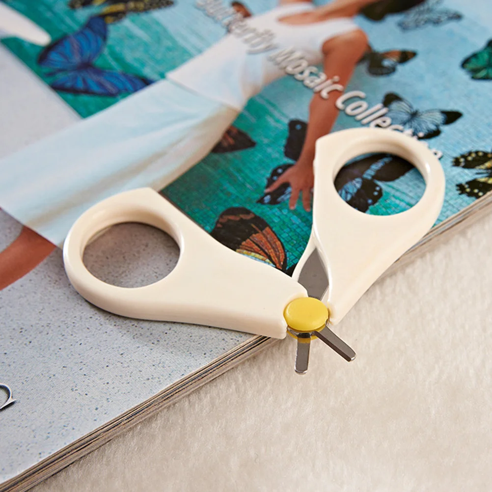 

4pcs Baby Nail Care Kit Lovely Nail Clippers File Tweezer Scissors Portable Baby Manicure Set for Newborn Infant Toddler(White)