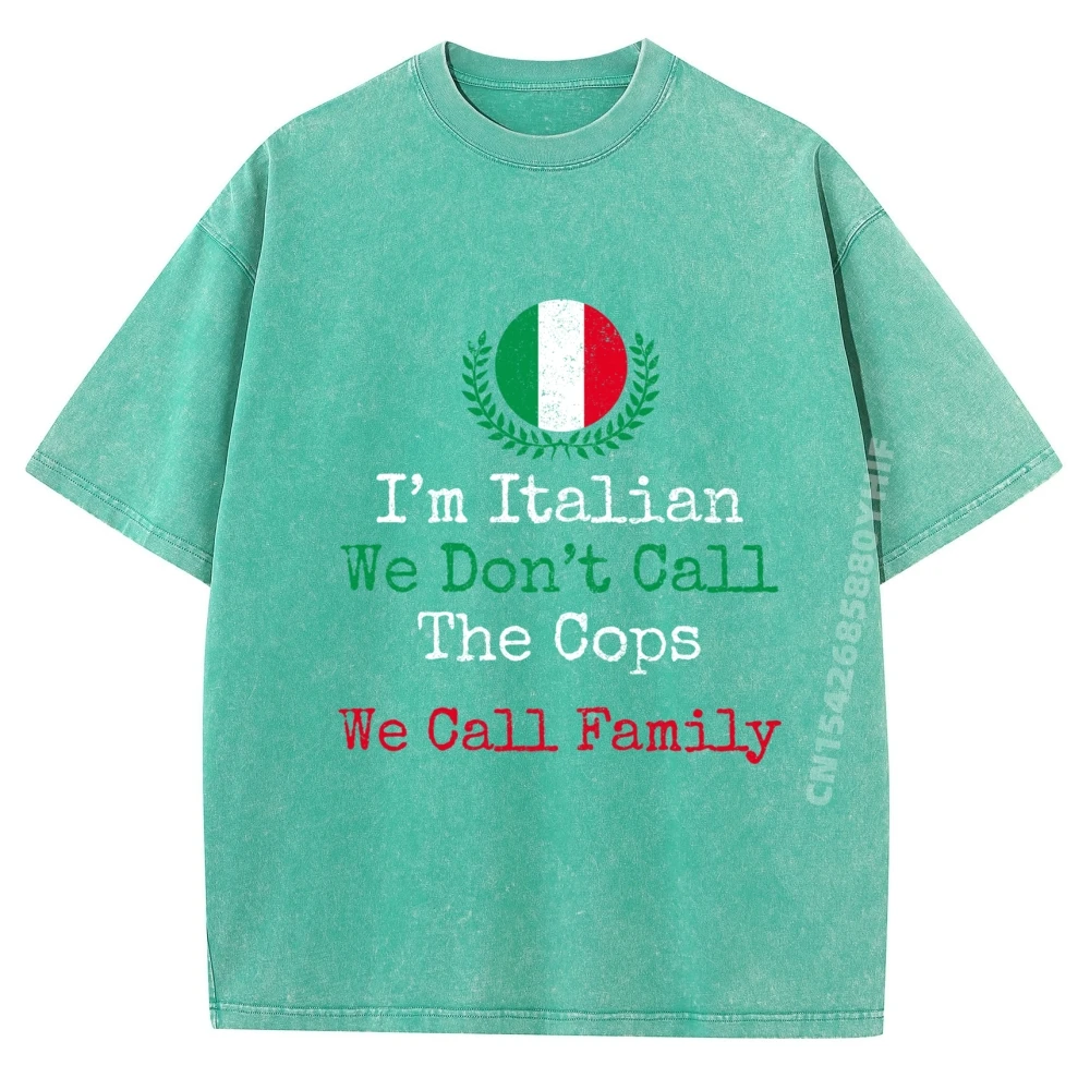 

Итальянская семья, Италия, итальянская гордость, мужская одежда с итальянским флагом, летняя стираная футболка, мужская хлопковая дышащая повседневная уличная одежда