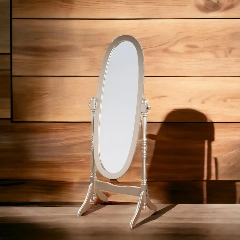 Vintage Style Gold Cheval Floor Mirror - Adjustable Freestanding Full Length Mirror with Stand for Home Decor