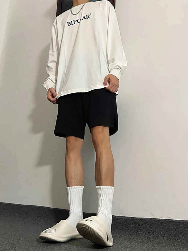 

Мужские спортивные брюки American Sle Sports в винтажном уличном стиле, свободного кроя, с прямыми штанинами, длиной 5 дюймов, дышащие, летние