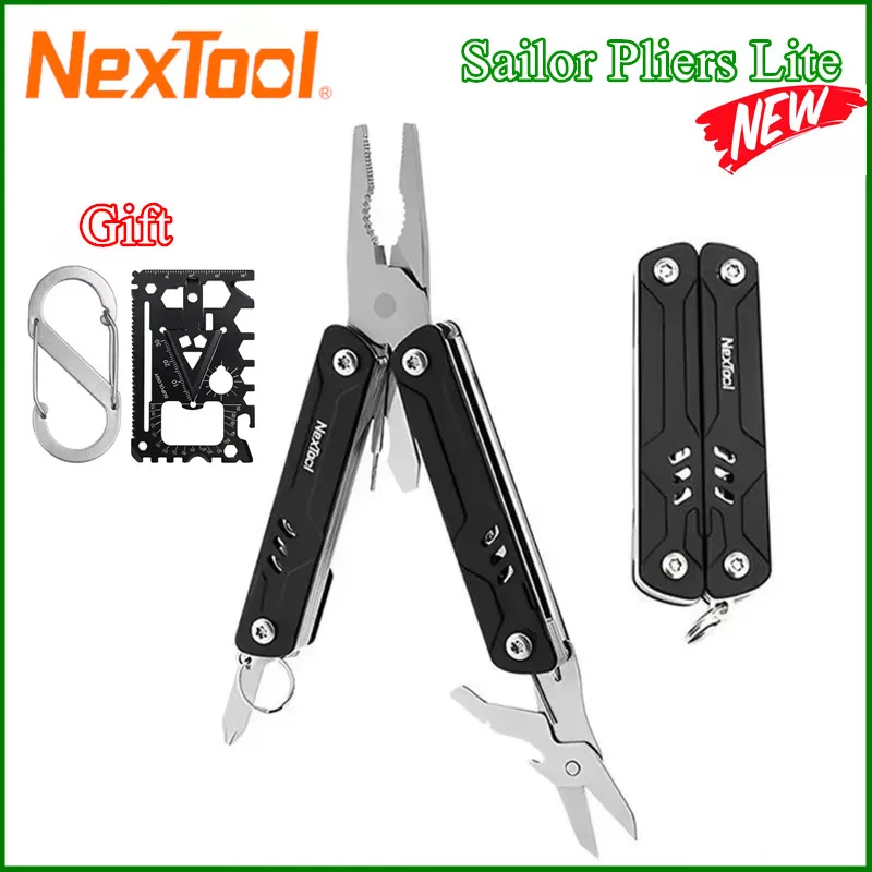 

New NexTool Mini Sailor Pliers Lite 10 In 1 Multitool Folding Scissors Screwdriver Portable EDC Outdoor Portable Equipment