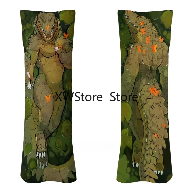 

New Pattern Dakimakura Anime Crocodilian Double-sided Print Life-size Body Adult Pillowcase Gifts