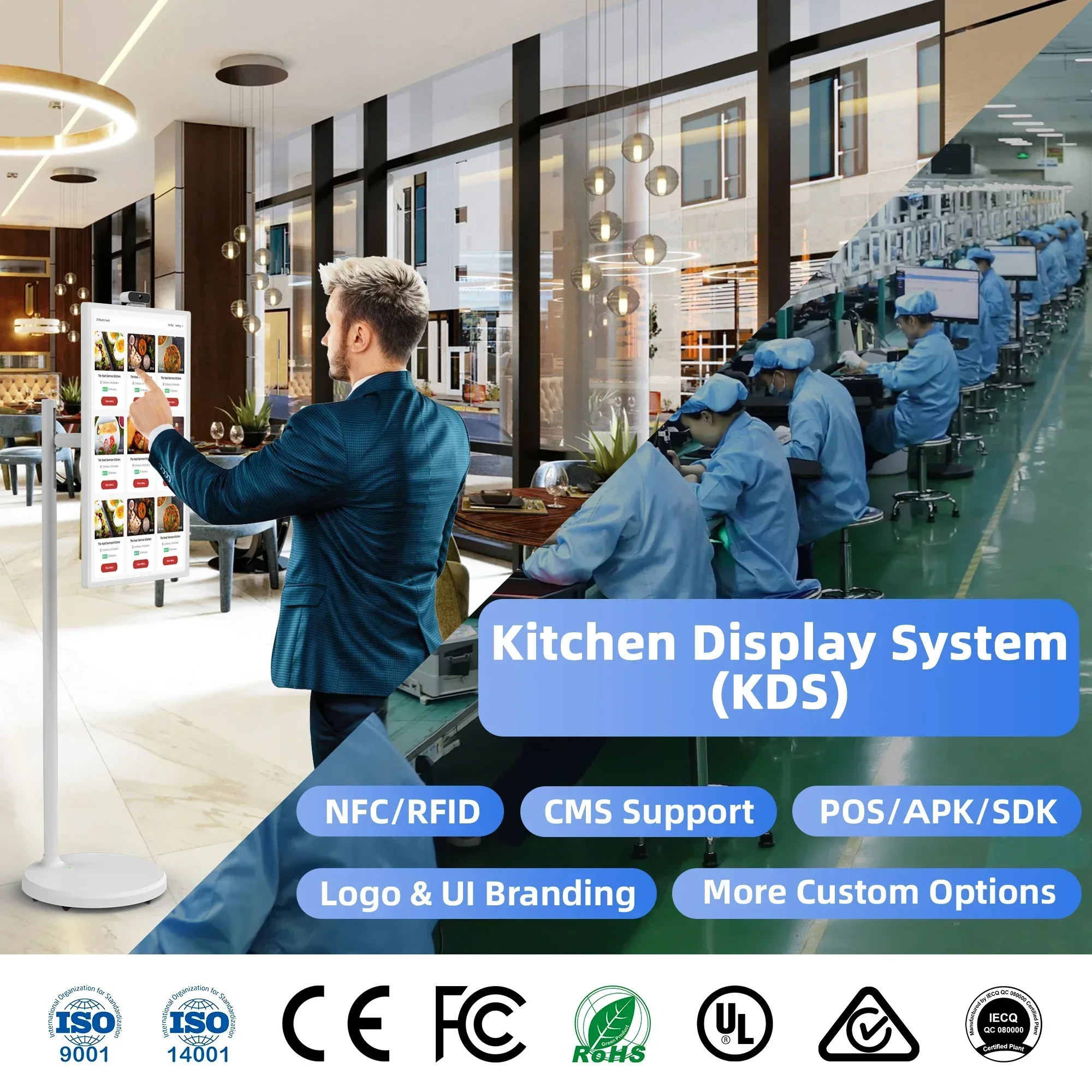 

New in stock Desktop Tablet Pos Software for Retail System Touch Screen Android13 Menu Restaurant Kiosk Restaurant Tabl