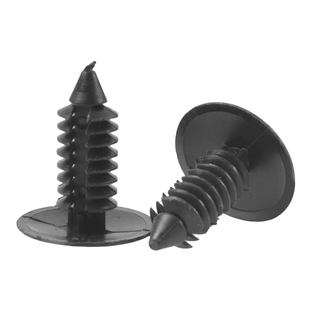 50Pcs/lot Auto Fastener Fit 8mm Hole Nylon Car Clips Fender Bumper Shield Retainer Plastic Rivet  Car Stuff