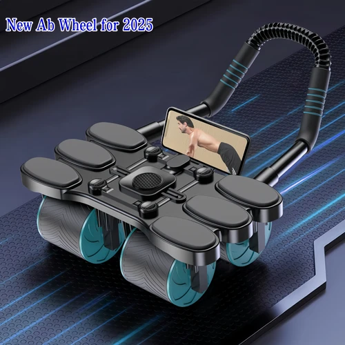 Imagen 2 del producto Rueda de ejercicio abdominal silenciosa mejorada modelo 2025, con función de rebote automático, equipo de entrenamiento de cintura y músculos abdominales