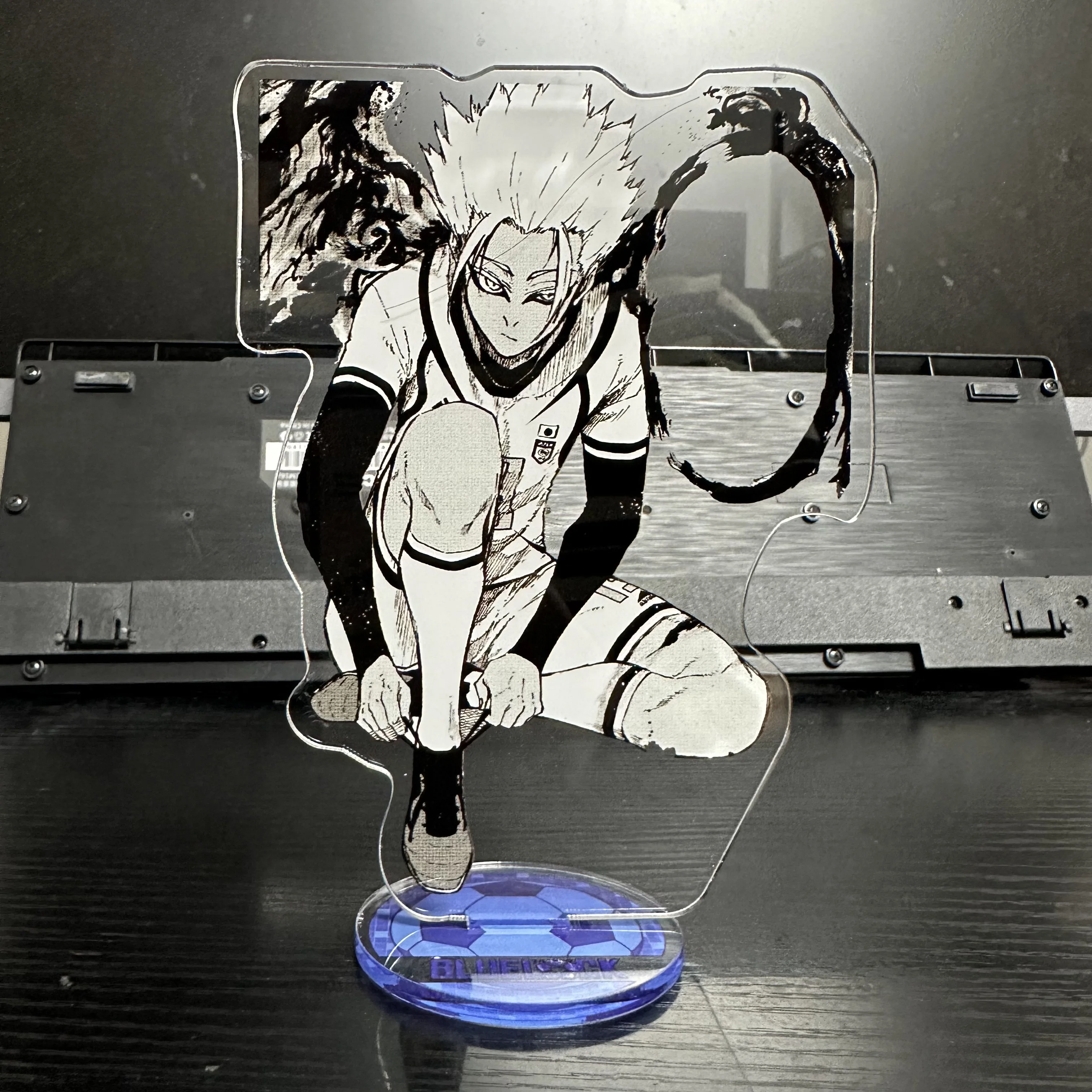 Hot Anime BLUE LOCK Figures Michel Caesar Acrylic Stands Shiddo Ryusei Itoshi Sae Character Model Plate Desk Decor Standing Sign