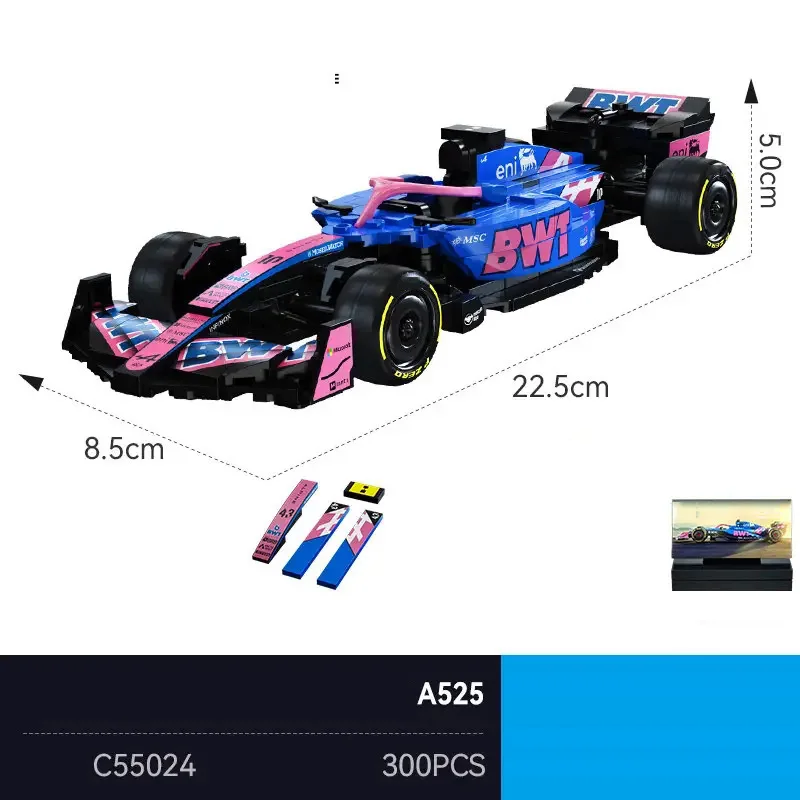 

Конструктор Champion Racing Team: Модель автомобиля BWT Alpine A525 в масштабе 1:24, набор для сборки, игрушки для детей, подарок