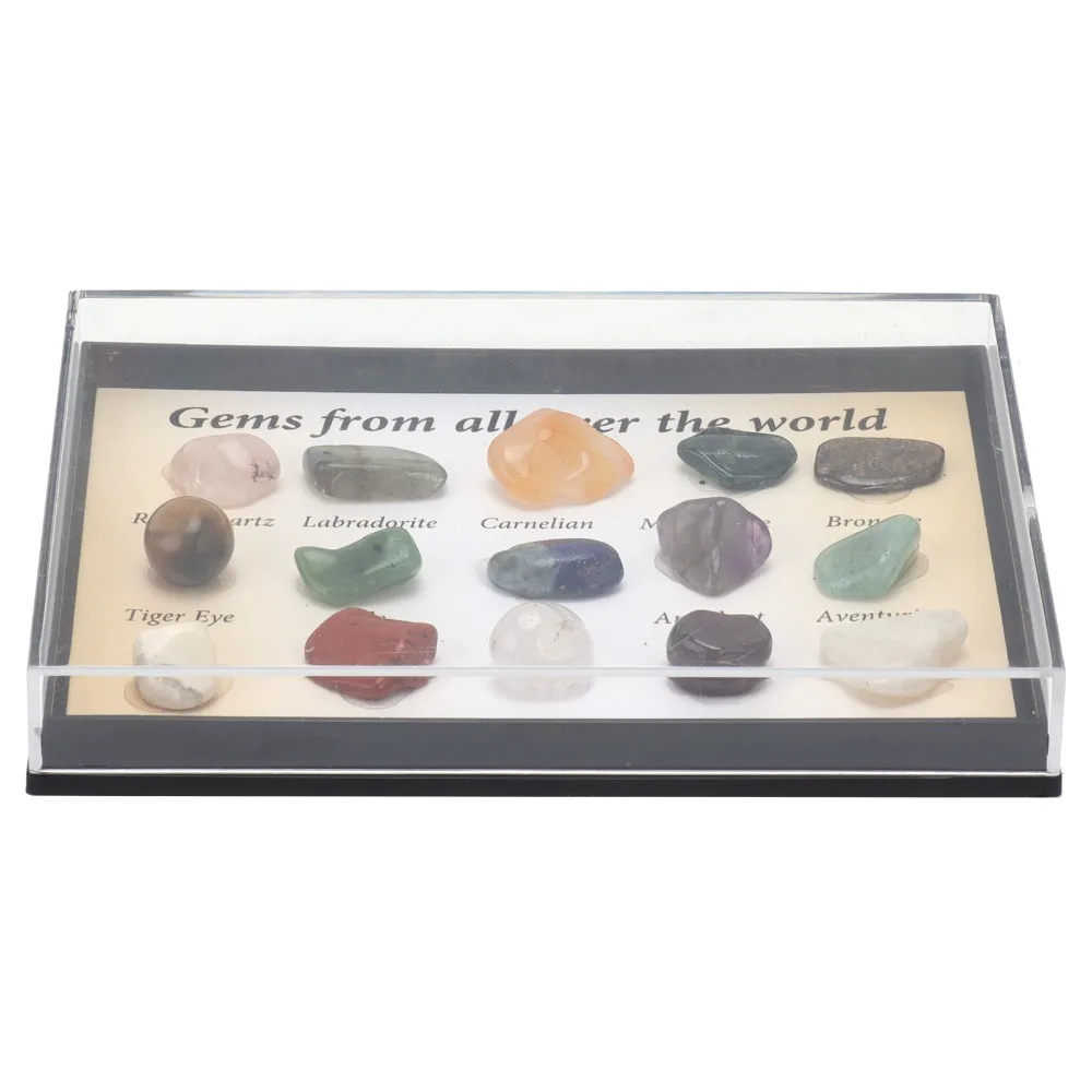 multi-color natural mineral texture natural crystal mineral specimens raw unpolished stone shape mini crystal collection stones