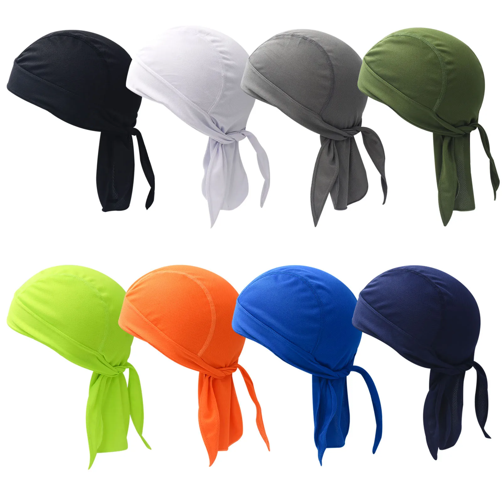 Classic Solid Color Cycling Headbands Men's Summer Running Headscarf Quick-Dry