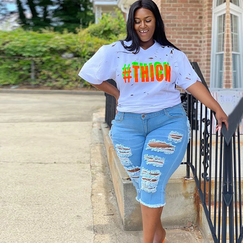 

Джинсы женские с дырками длиной до колена, прямые брюки-карандаш, винтажные рваные брюки с высокой талией, потертая уличная одежда, лето 2021, джинсы