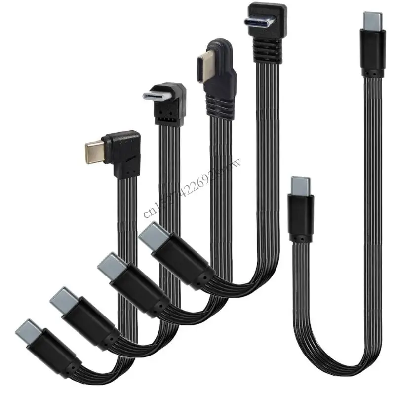 Silicone Flat USB C Data Cable 45W PD Fast Charging for Monitoring Cameras Toy