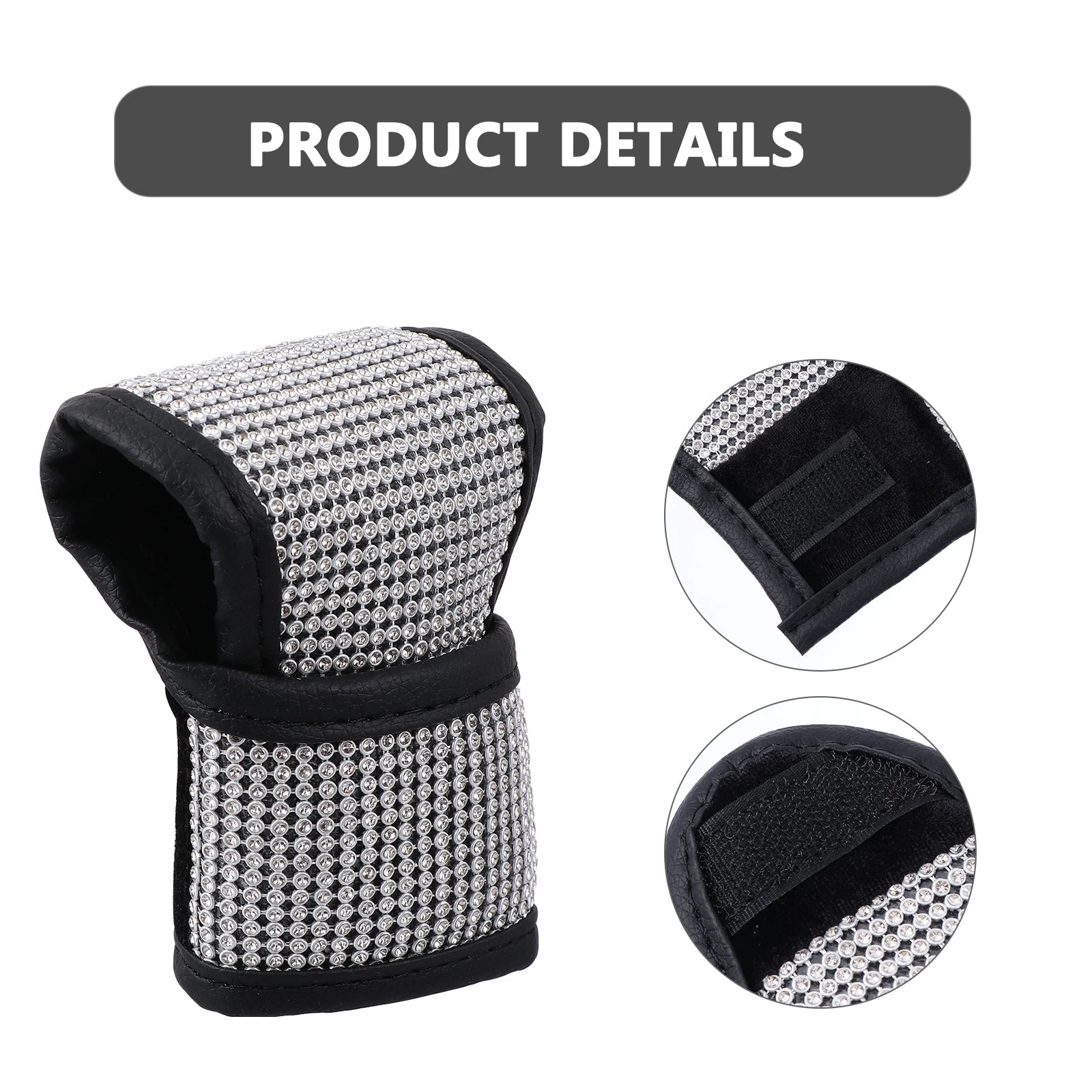 

Rhinestones Car Shift Knob Cover PU Gear Protector Crystal Diamond Auto Decor Accessories Shifts Luxury Easy Clean
