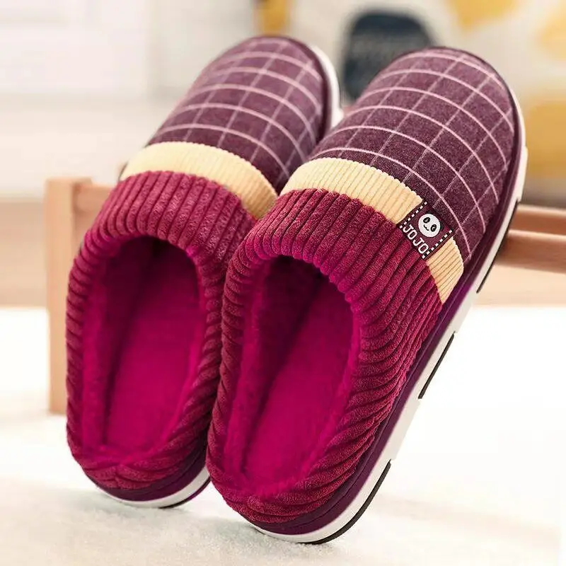 Female Winter Cotton Slippers Women Warm Household Non-slip Shoes for Women Comfortable Indoor Thickening Women Shoes