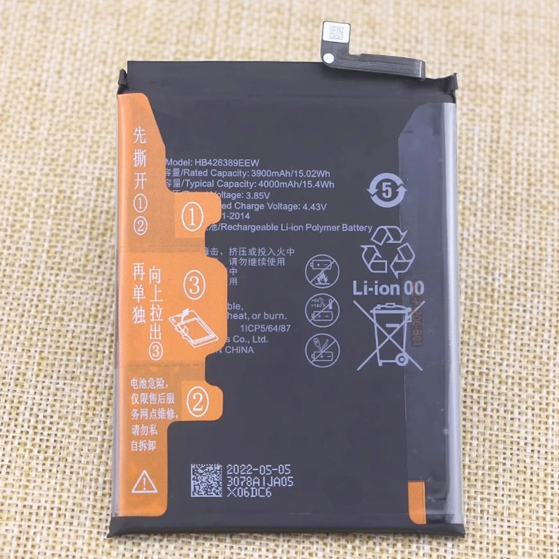 HB426389EEW 4000mAh ของแท้แบตเตอรี่โทรศัพท์สำหรับ Huawei Honor 20 Lite, Honor 20 Youth, Honor 30i, Honor Play 4T Pro, LRA-AL00 LRA-TL00