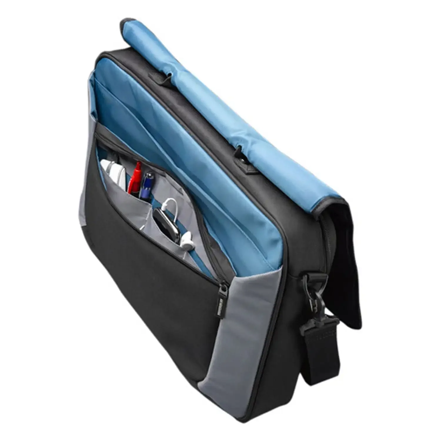 17-дюймовая сумка-мессенджер для ноутбука, черная, деловой портфель для мужчин и женщин, водонепроницаемая сумка через плечо с несколькими карманами для работы