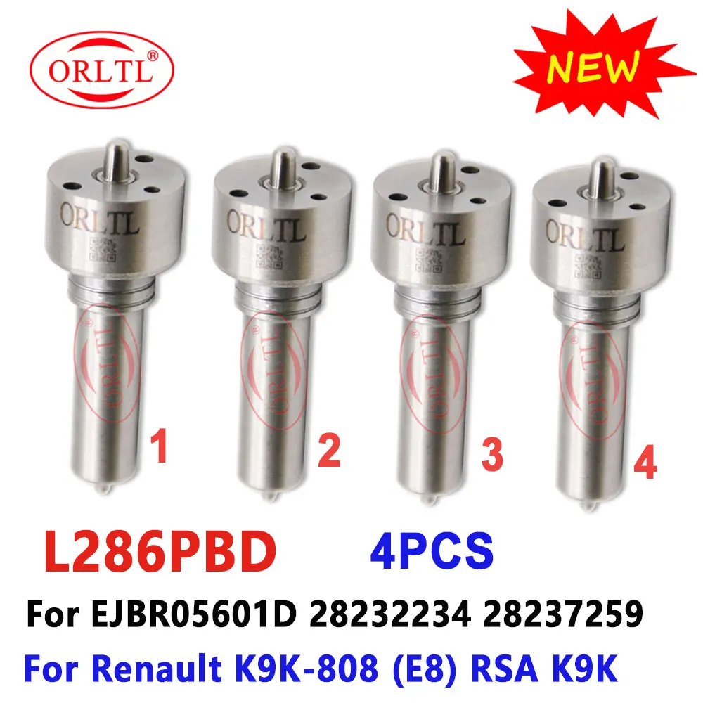 

4PCS L286PRD L286PBD ORLTL Diesel Nozzle For Renault EJBR05601D 28232234 28237259 166000897R 166007866R 8200794299 H8200827965