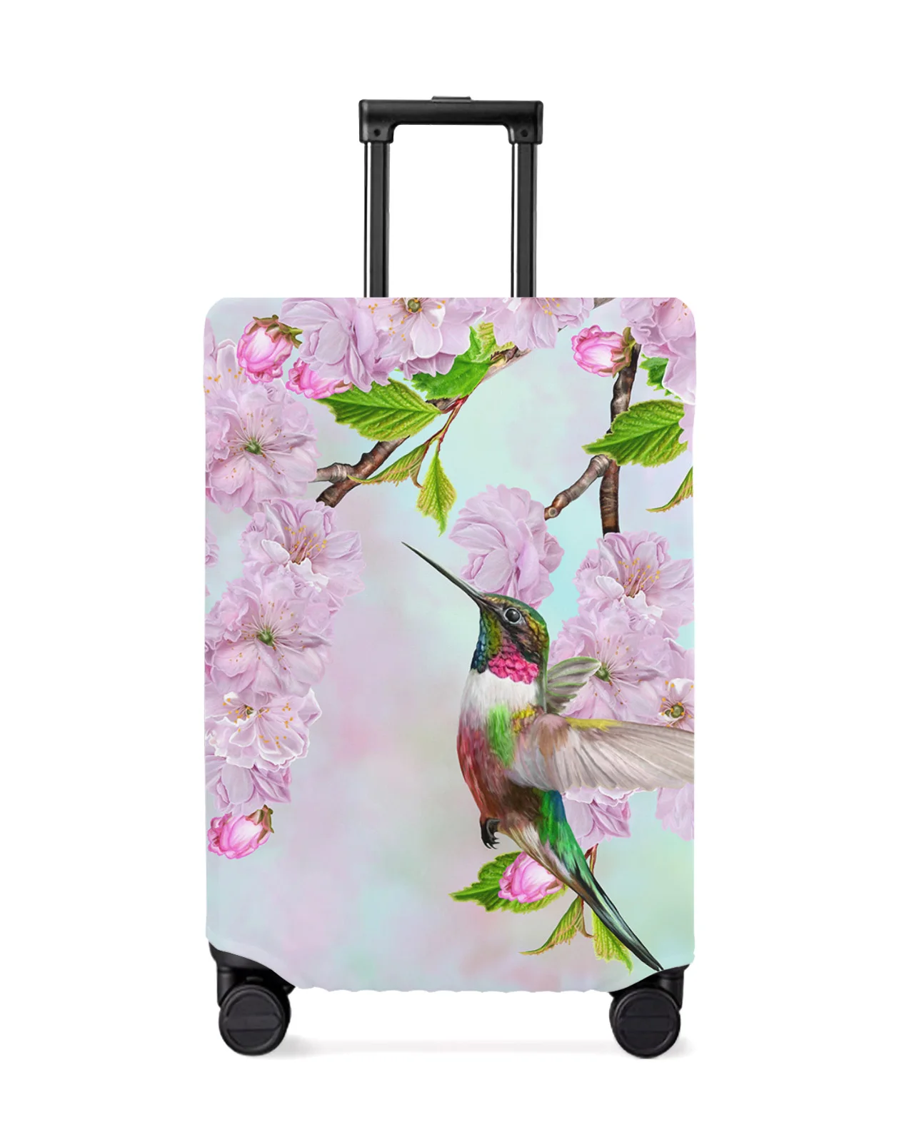 

Flower Cherry Blossom Hummingbird Travel Luggage Protective Cover Travel Accessories Suitcase Elastic Dust Case Protect Sleeve