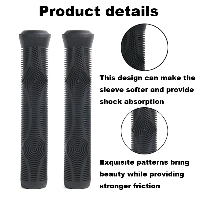160mm Bicycle Handlebar Grip Rubber Shockproof Mountain Bike Grip Anti-Slip Bike Cuffs Durable Handlebar Cover Bike Accessories