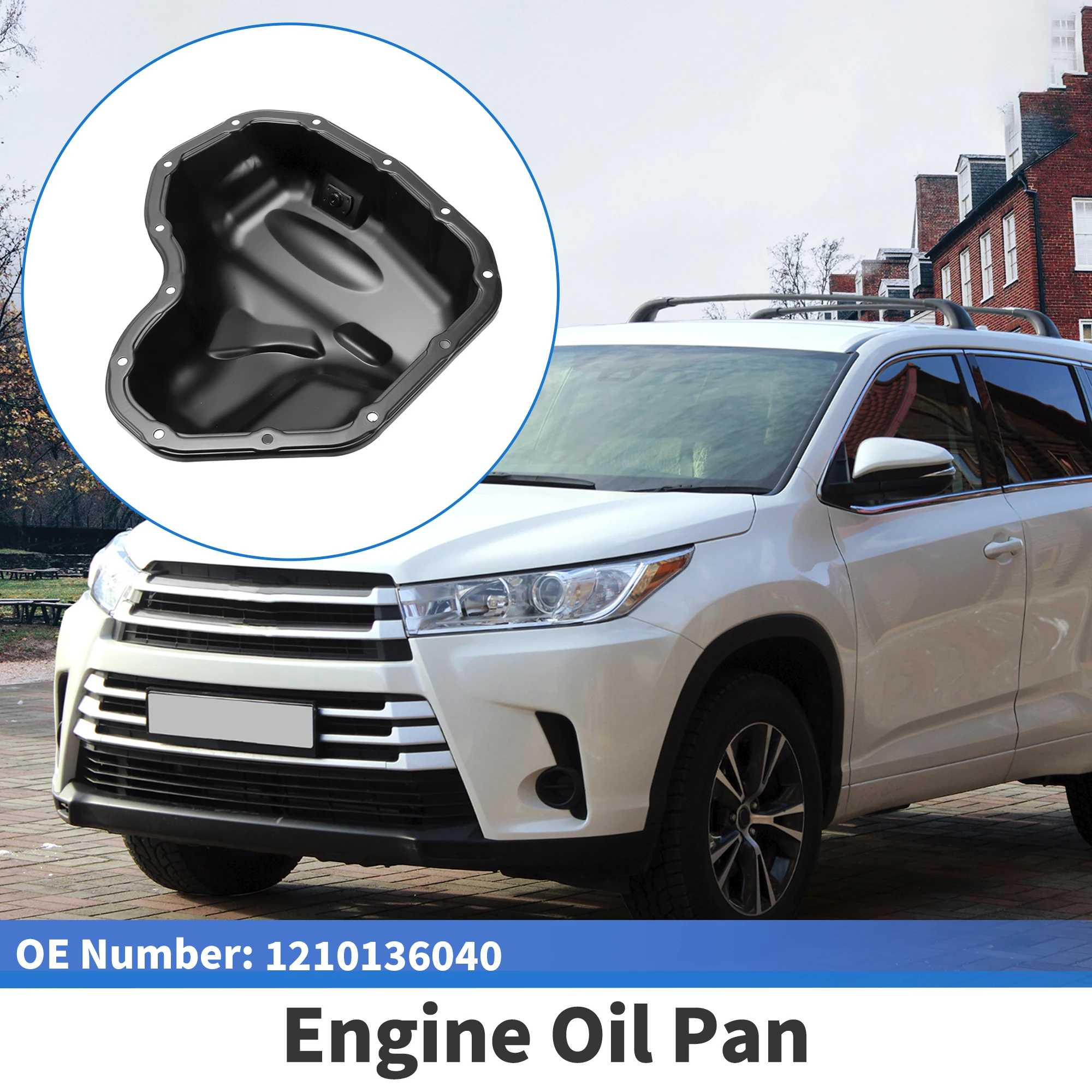 

UXCELL No.1210136040 Engine Oil Pan for Toyota Highlander 2009-2019 for Toyota Venza 2009-2016 for Toyota Sienna 2011-2013